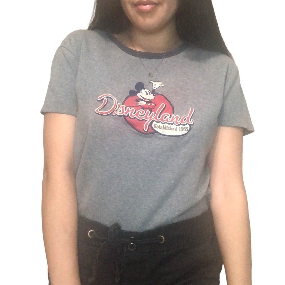 Disneyland Resort Mickey Mouse Shirt Womens Crewneck Short Sleeve Travel Casual